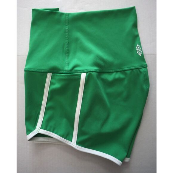 Free People Movement OB1652571 Women's Sz Small Green Sheen Island Time Shorts - Picture 11 of 13